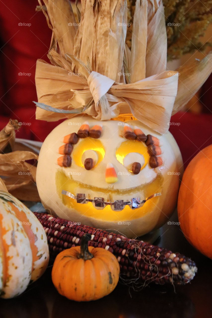 Brace face pumpkin carved 2018