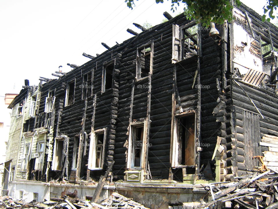 House burned down