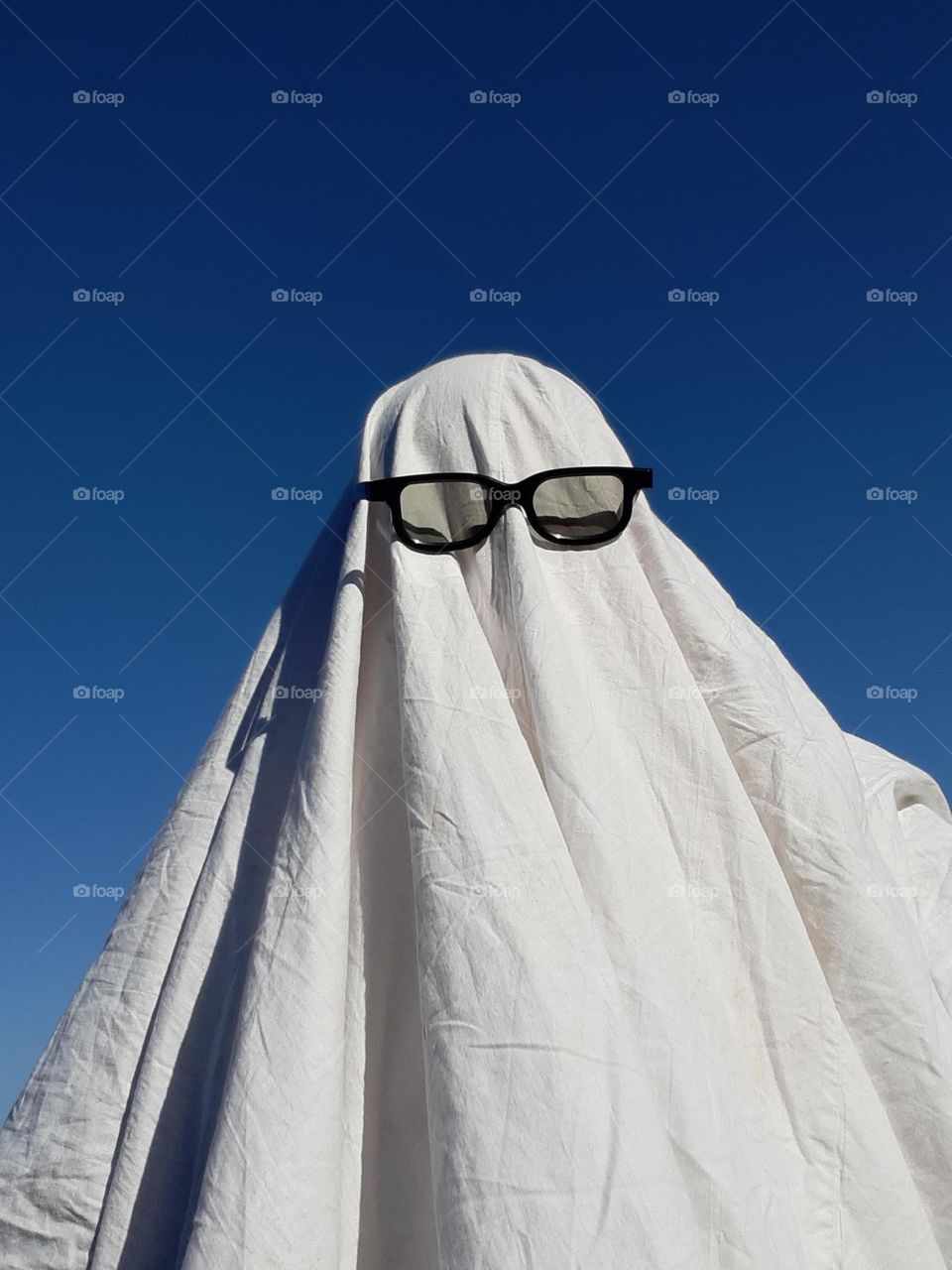 The image of Halloween from a white blanket