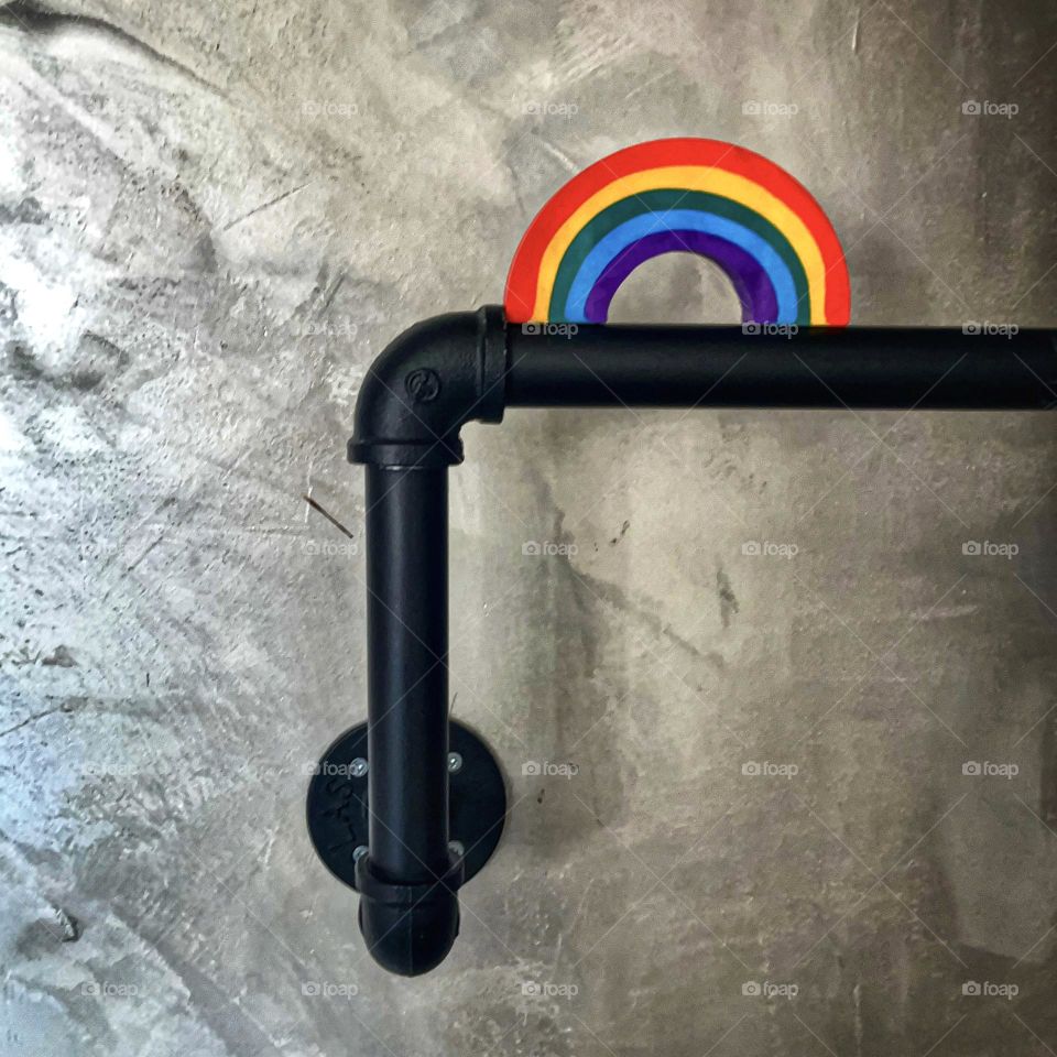 rainbow on the pipe