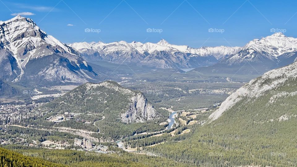 Peace of valley surrounded by the mountain and forest 