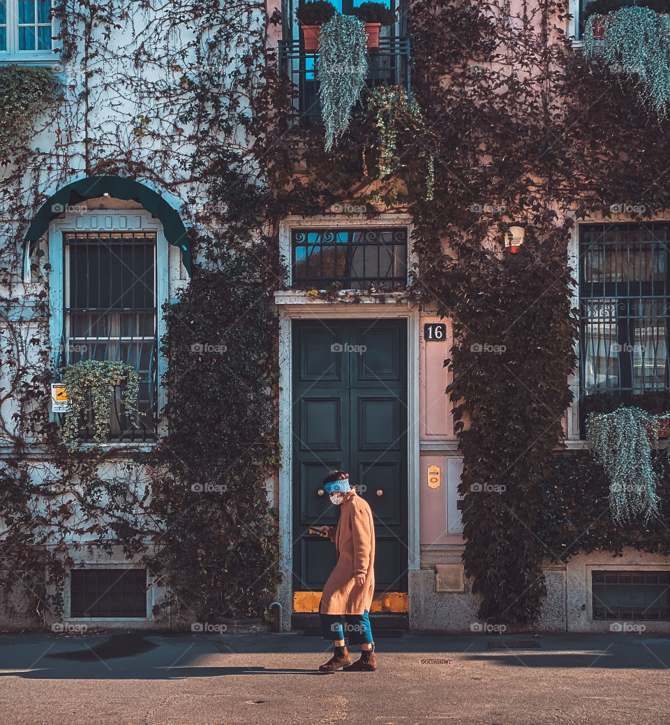 walking on the street 