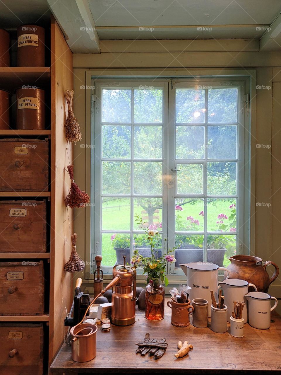 Antique style pharmacy