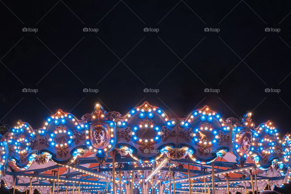 Carousel Lights At Night
