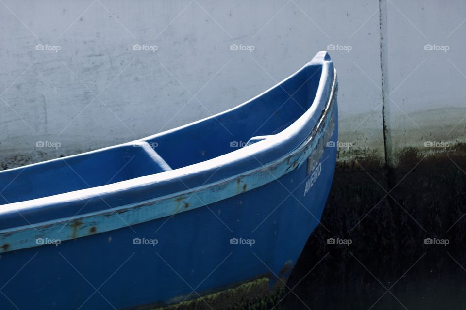 Blue boat in Europe 