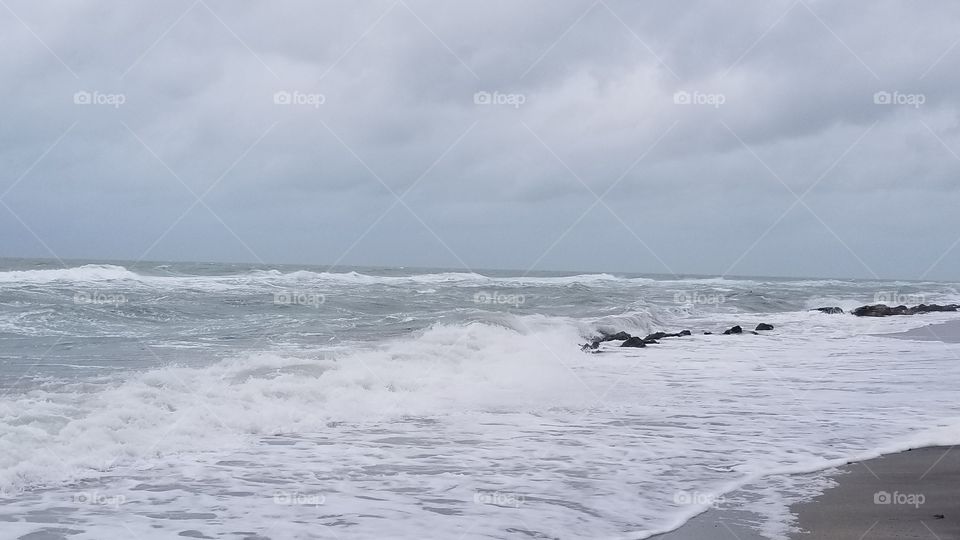 Stormy beachscape 004