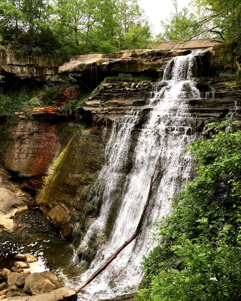 Cliff waterfall in cuyahoga falls Ohio 