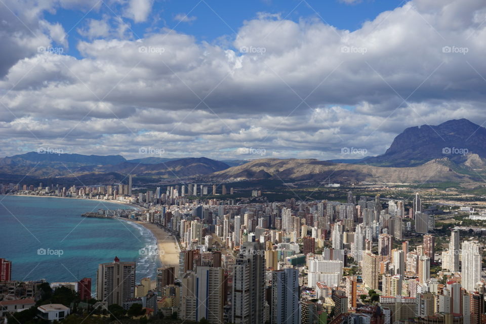 City#skyscraper#clouds#mountains#sky#seaview#beach