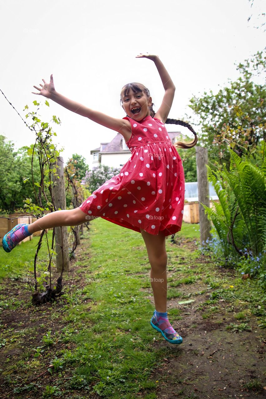 Cute little girl dancing