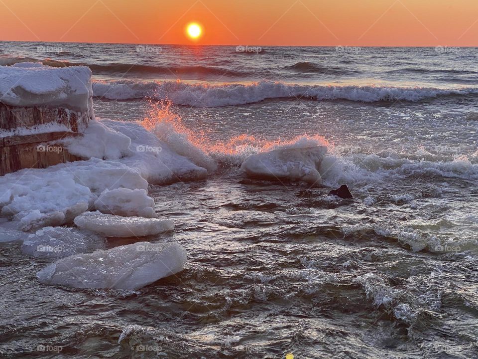 Sunset on Lake Michigan 