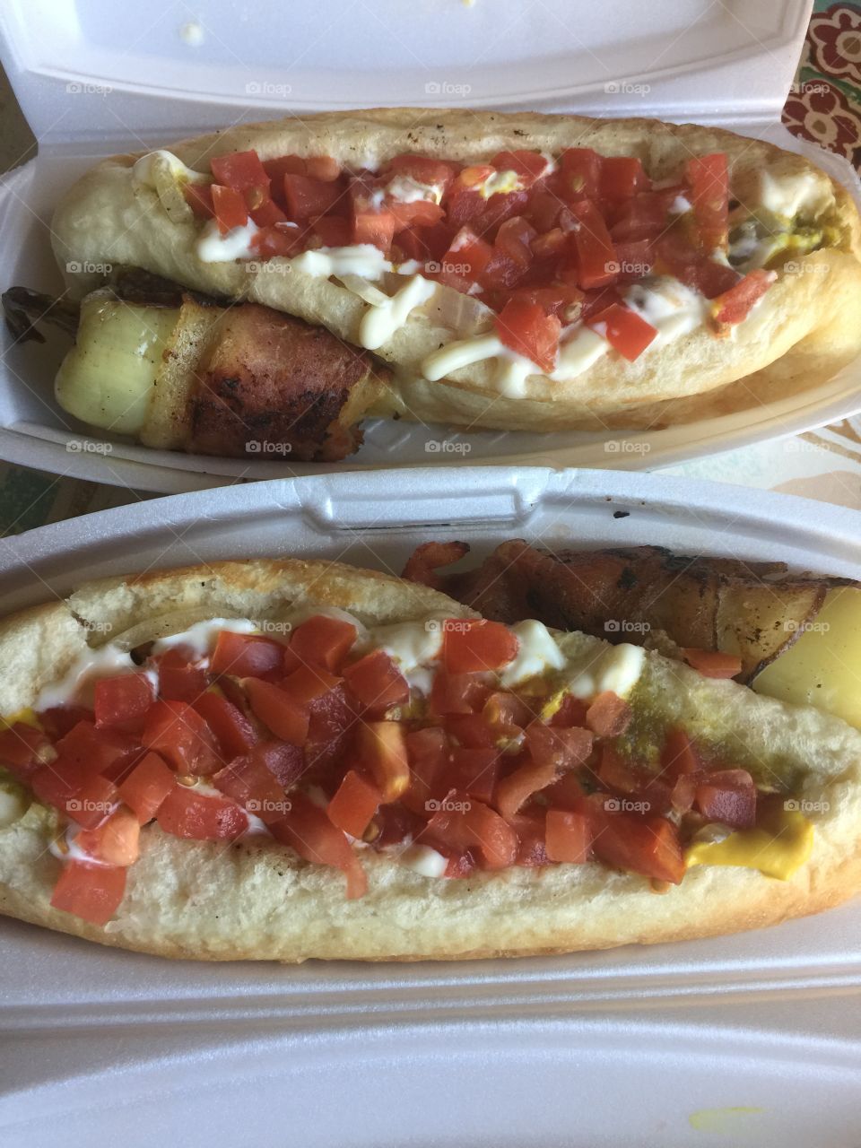 Sonoran style hot dogs