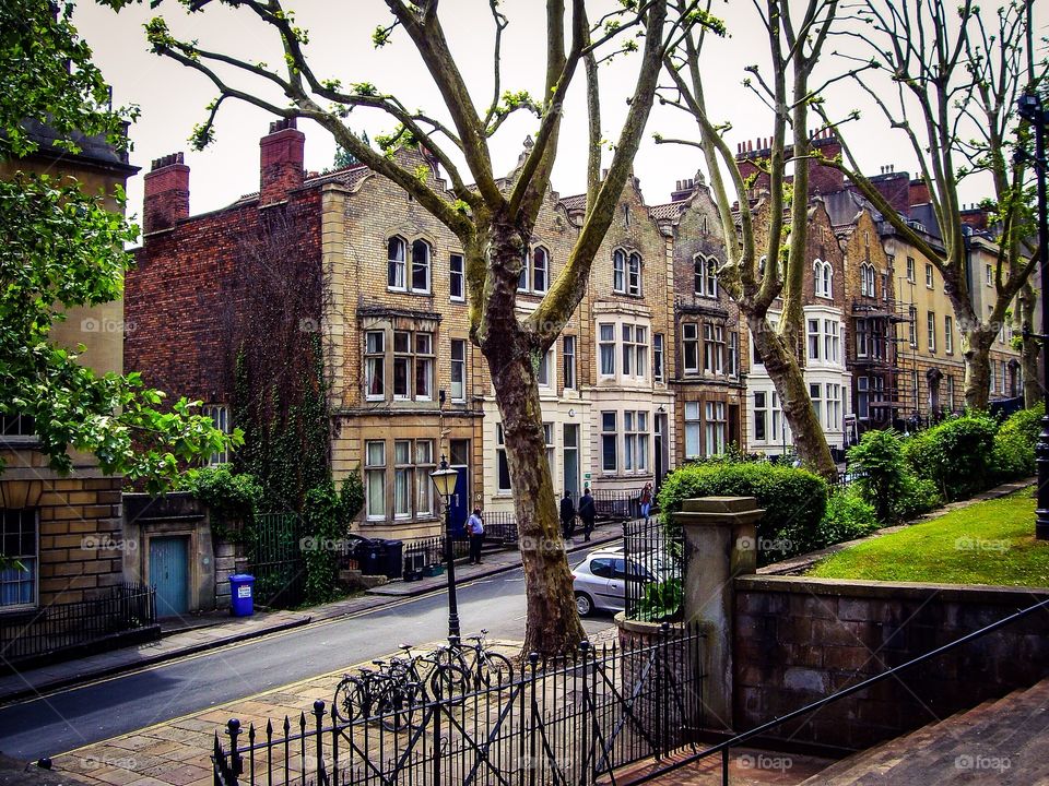 View of houses, Bristol, England