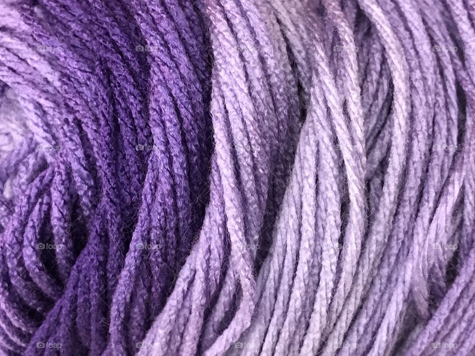 Purple yarn gradations 