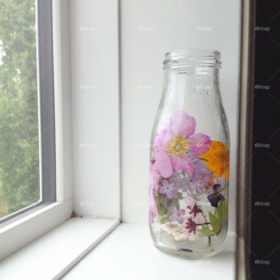 Jar of flowers