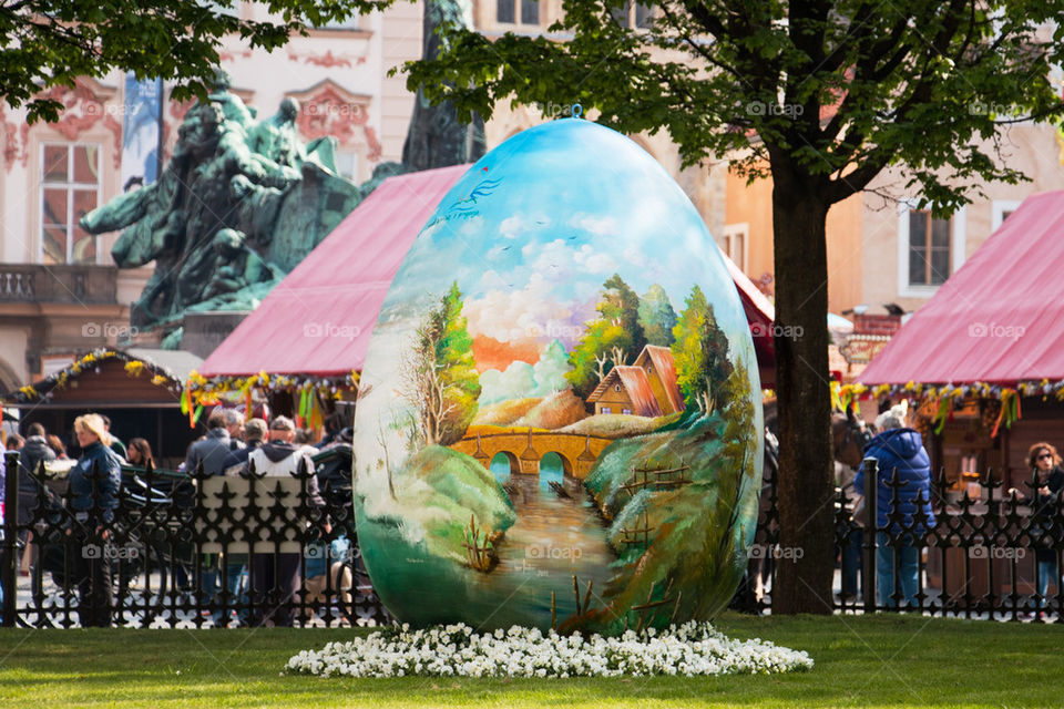 Giant Easter egg in prague