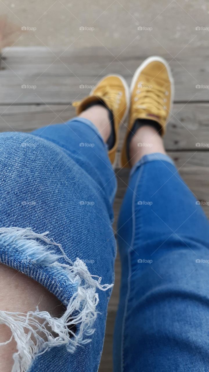 Road Worn Denim and Sunny Yellow Cons