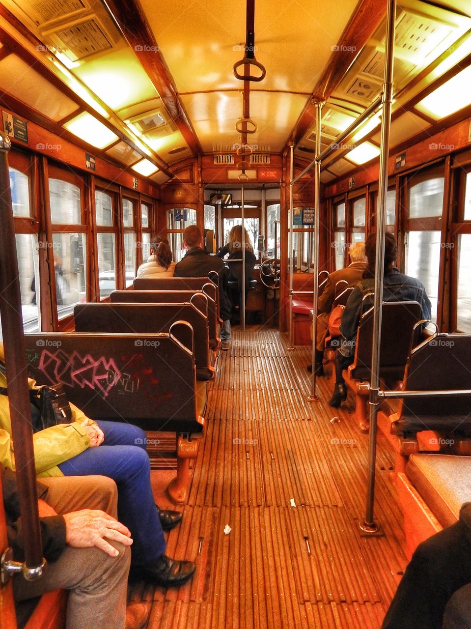 Aboard a Lisbon Tram