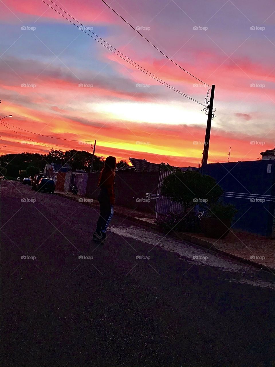 Walking in the evening