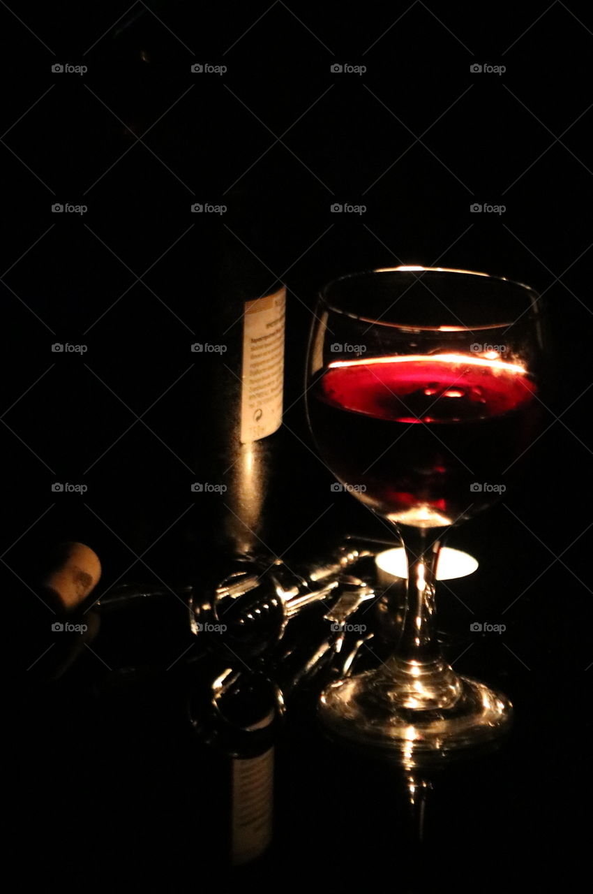 #red wine #candle #bottle #vintage