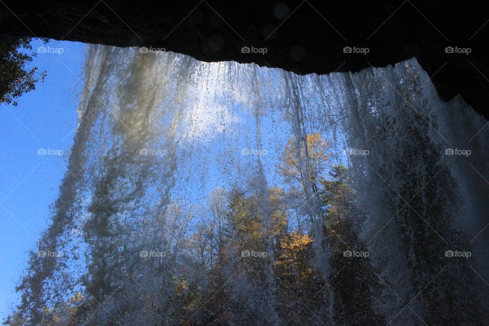 Waterfall from inside out