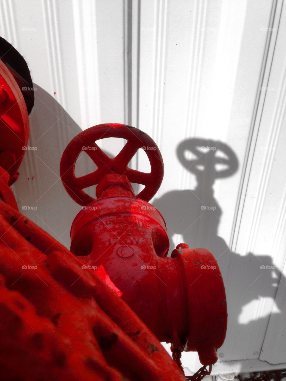 Close-up of a red valves