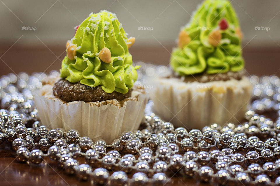 Close-up of cupcakes
