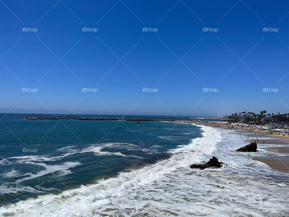 A view of Corona del Mar State Beach from the Inspiration Point 
