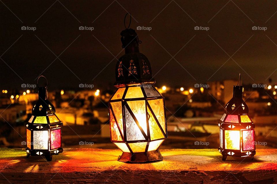 natural warm light night