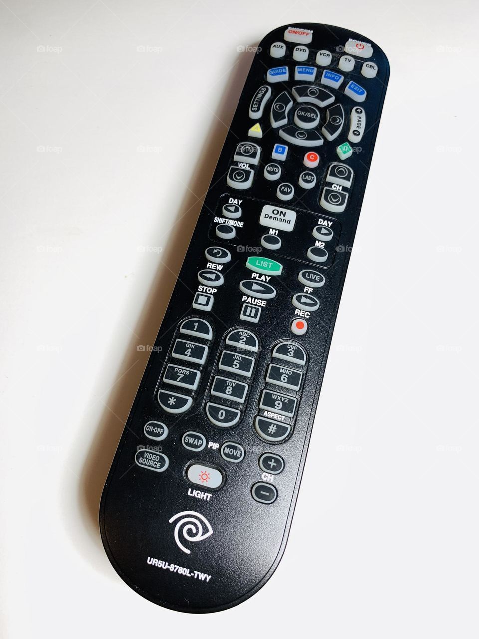 Black remote control.