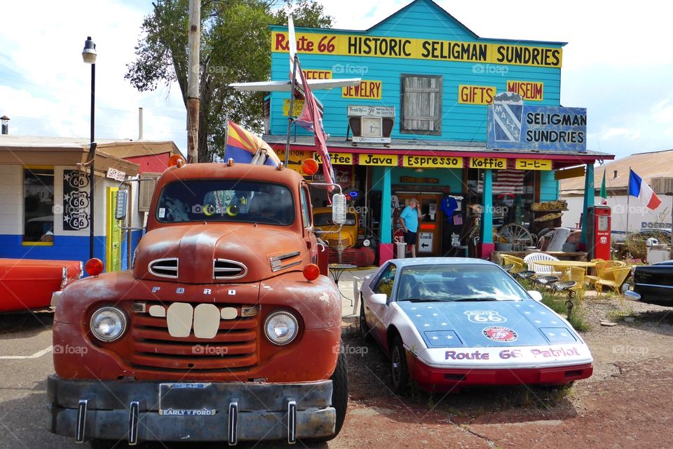 Colorful gifts shop . Colorful gifts shop  min the route 66 in Seligman,California 