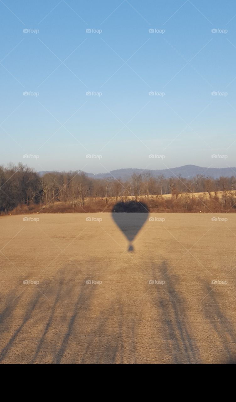 Hot air balloon shadow