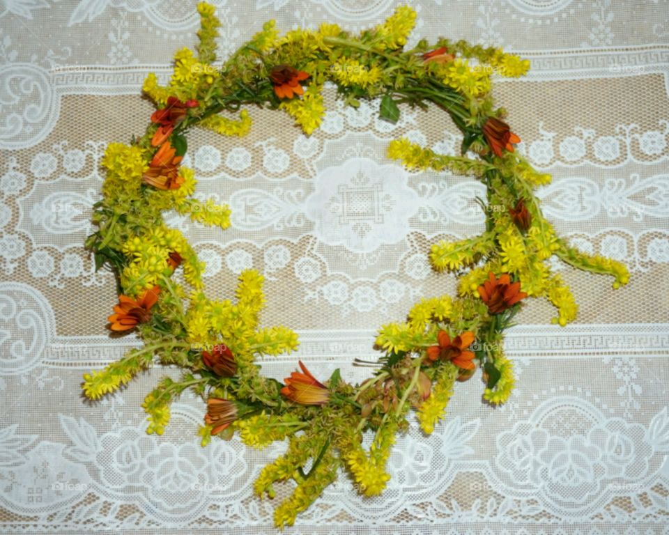 Flower Crown - Daisy with succulent flowers