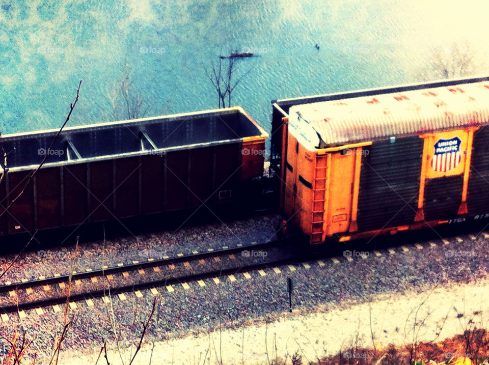 Two trains. Two tracks.