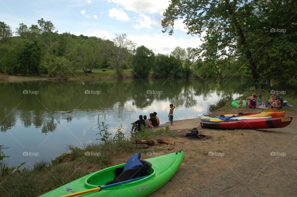 Family fun on the river