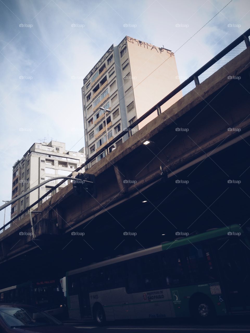 Bridge Minhocão In São Paulo. 