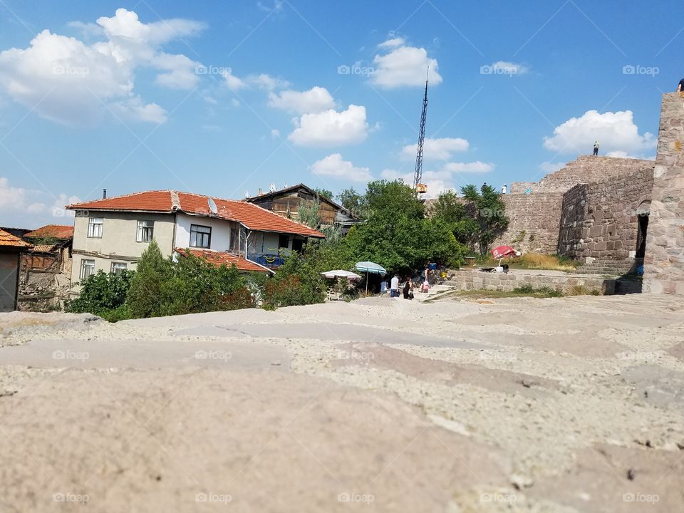 a house outside ankara castle in Turkey