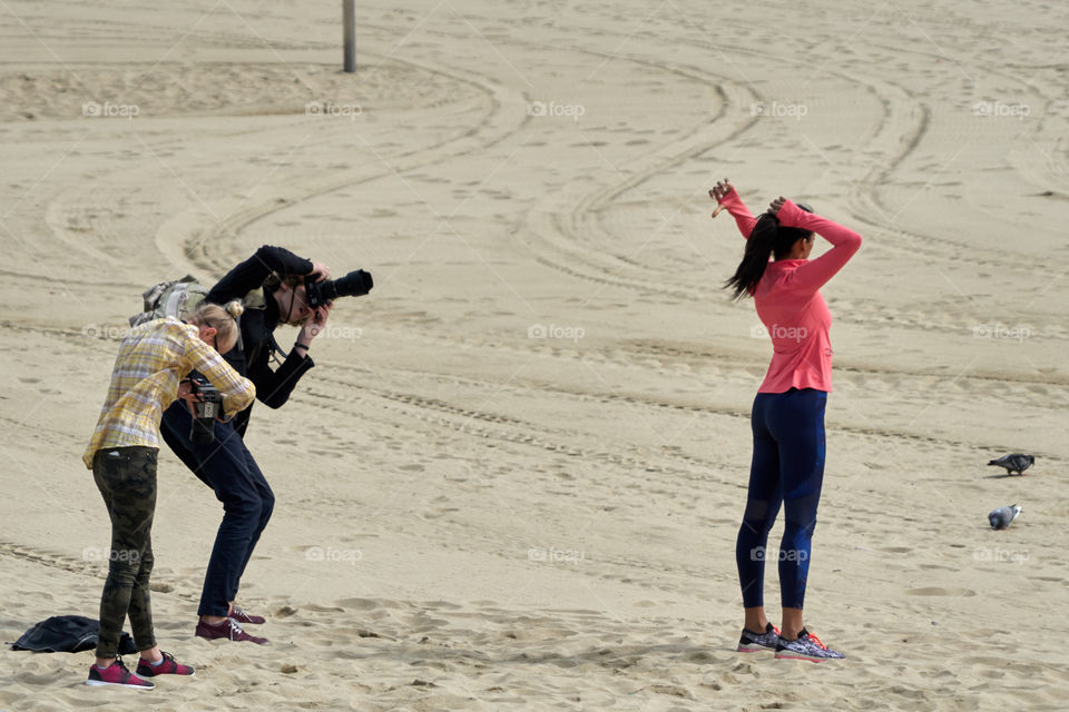 Sport Woman being photographied