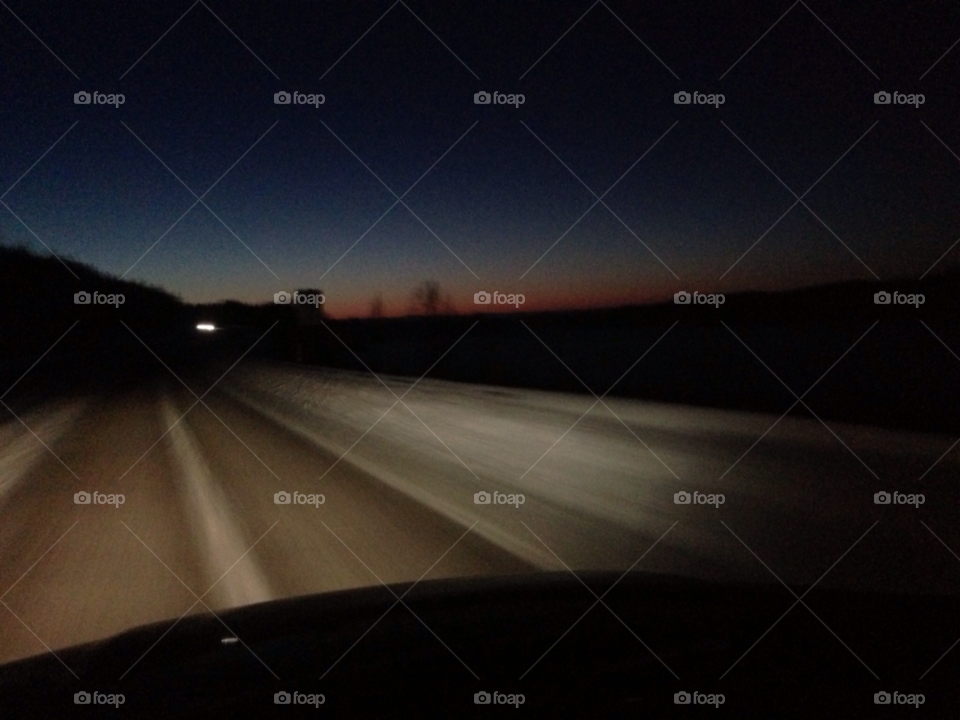 sky road sunrise blur by MagnusPm