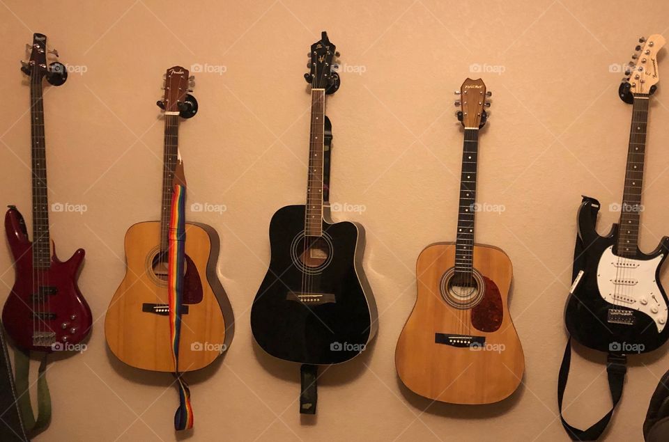 Guitars on the wall 