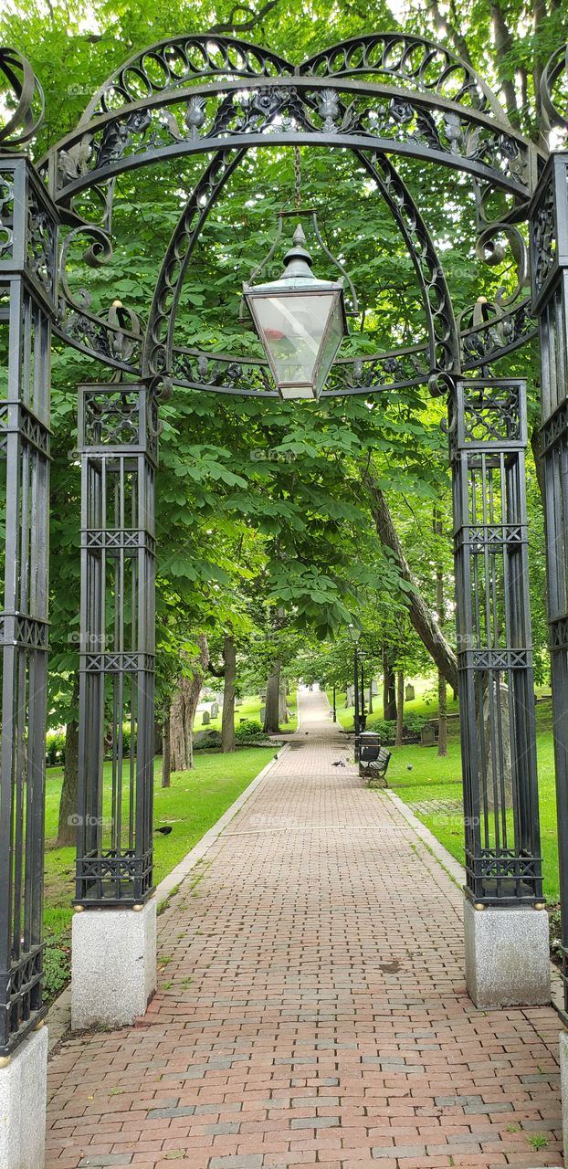 Cemetery gate and entrance