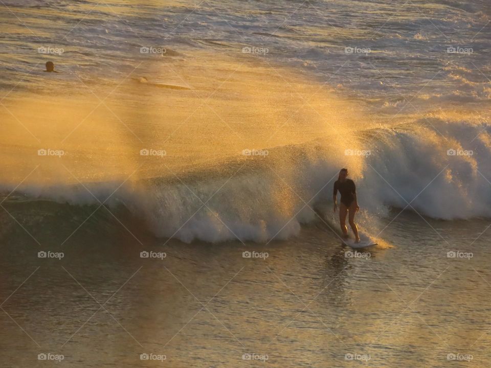 Surfing in the sun