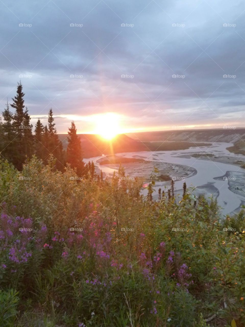 Sunset Cooper River Alaska 