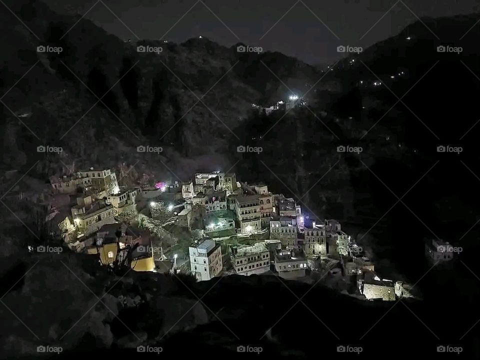 Glory be to God, the magnificent and picturesque view and the natural green trees are a view that is nothing more wonderful than it