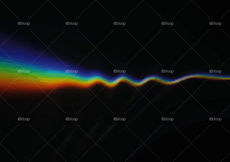 Photography of rainbow. Rainbow on black background. Abstract web background. Banners and panels. Design background. Computer. Desktop background and design. Unique. Surrealistic. Dispersion of light