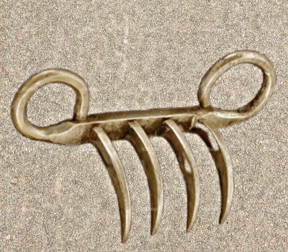 August 23, 2023 rajasthan india. Mughal ancient weapon Vaghanakh.