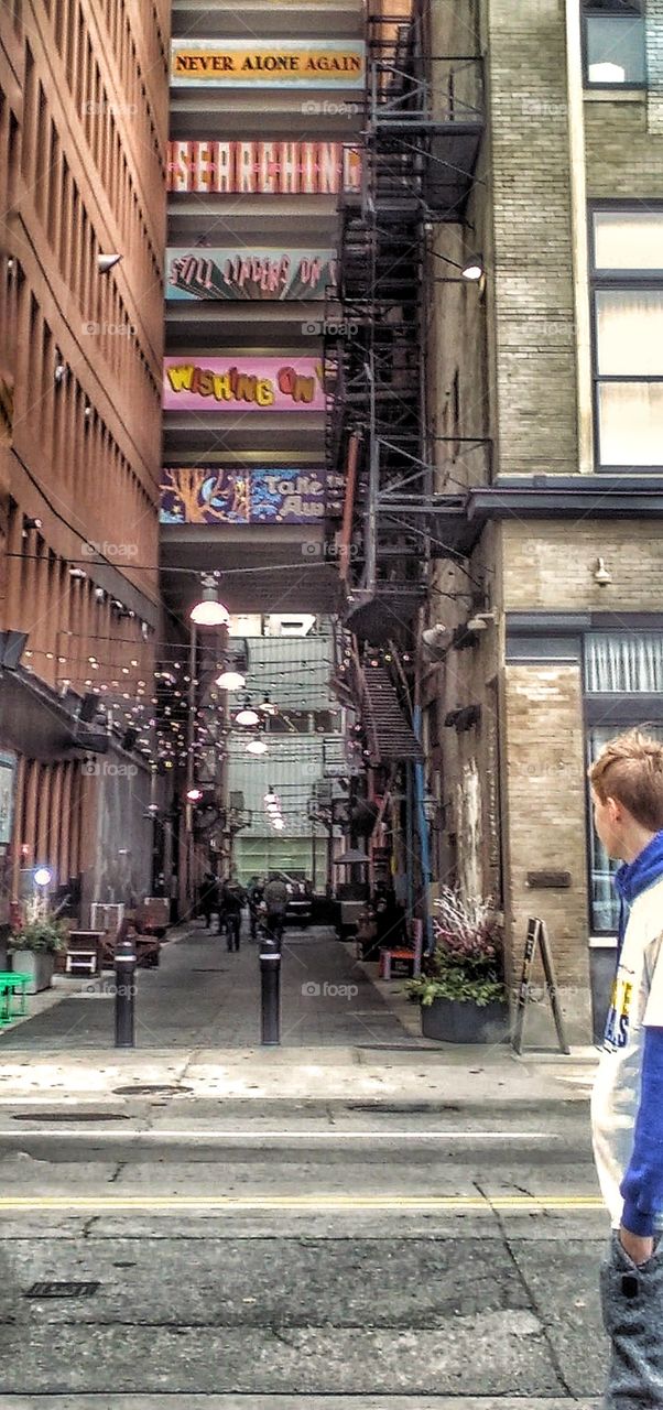 walking...and stopping to admire the cityscape on the way