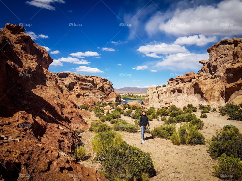 Sky and rocks