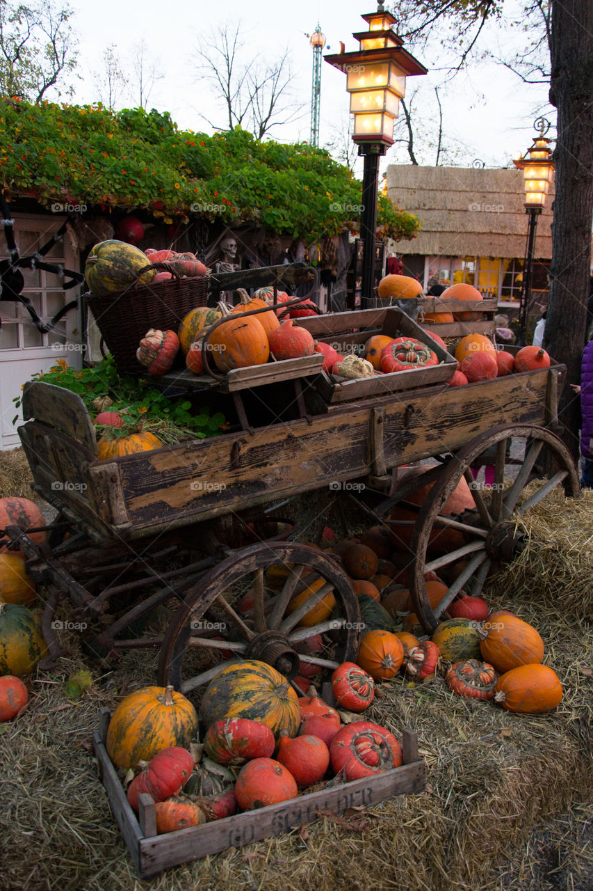 Halloween market at a theme park in copenhagen.