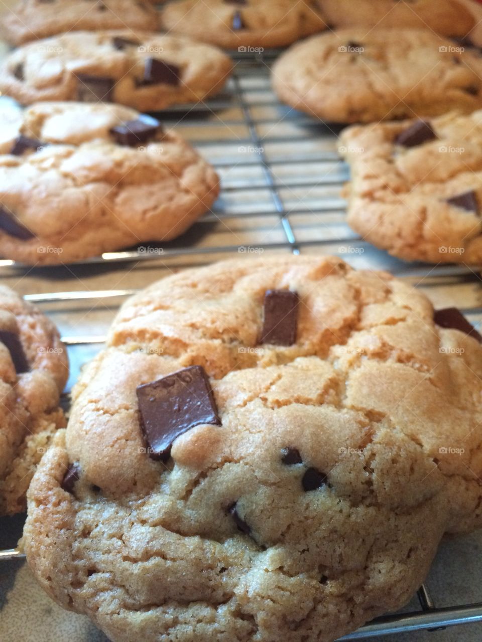 Fresh batch of chocolate chip cookies, out of the oven!