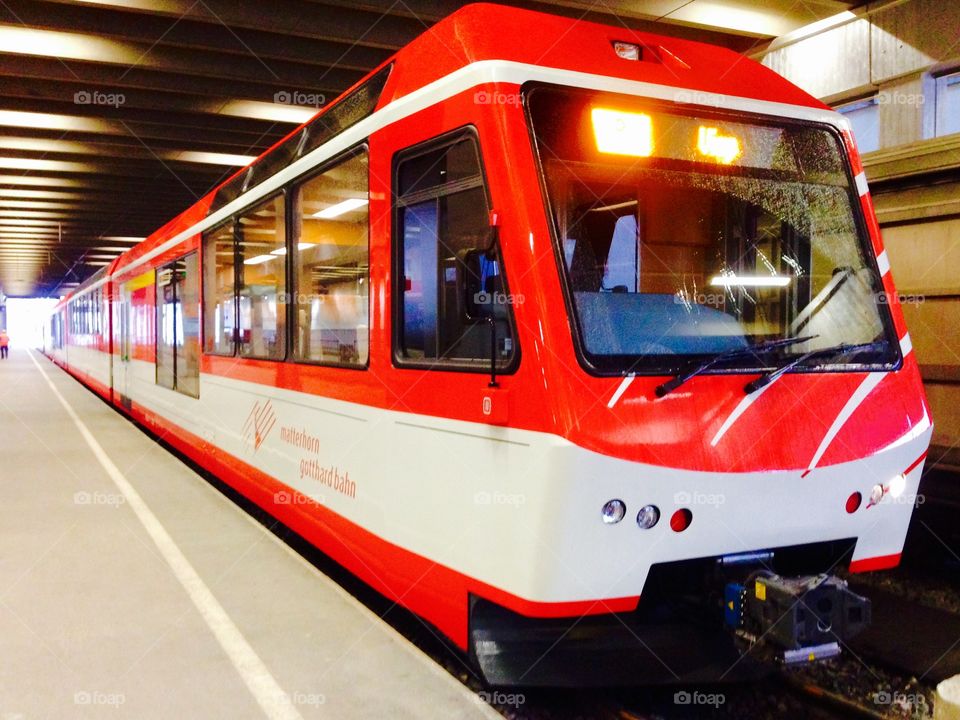 train station in zermatt, swiss. train station in zermatt, swiss